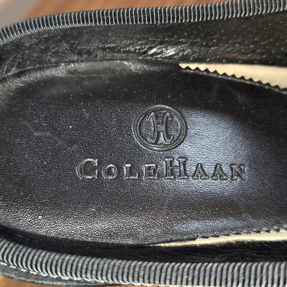 Cole Haan Jaynie Black Suede Wedge Mules Women's Size 6.5B